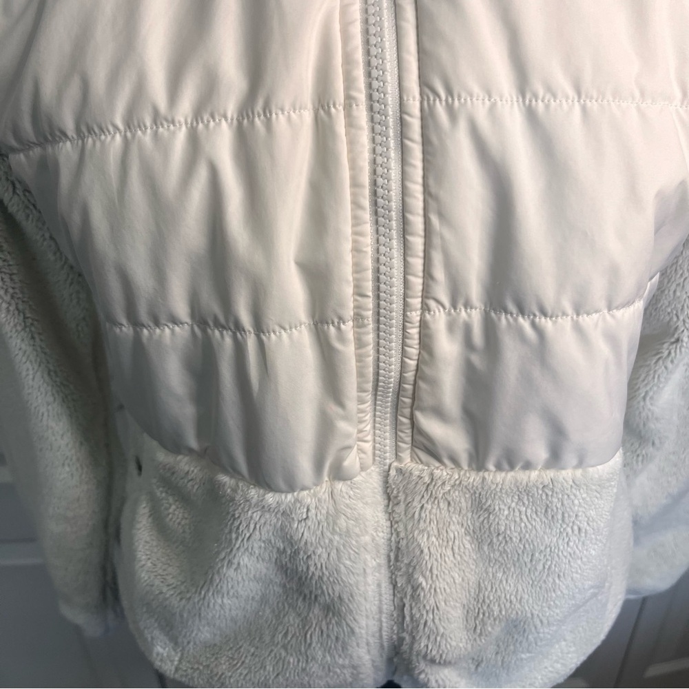 The North Face Girls Sherpa Mashup Full-Zip Hoodie Fleece Jacket Sz XL White - Picture 5 of 14